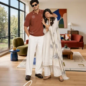 give a majestic lift to your look with this white plain pattern shirt. dd